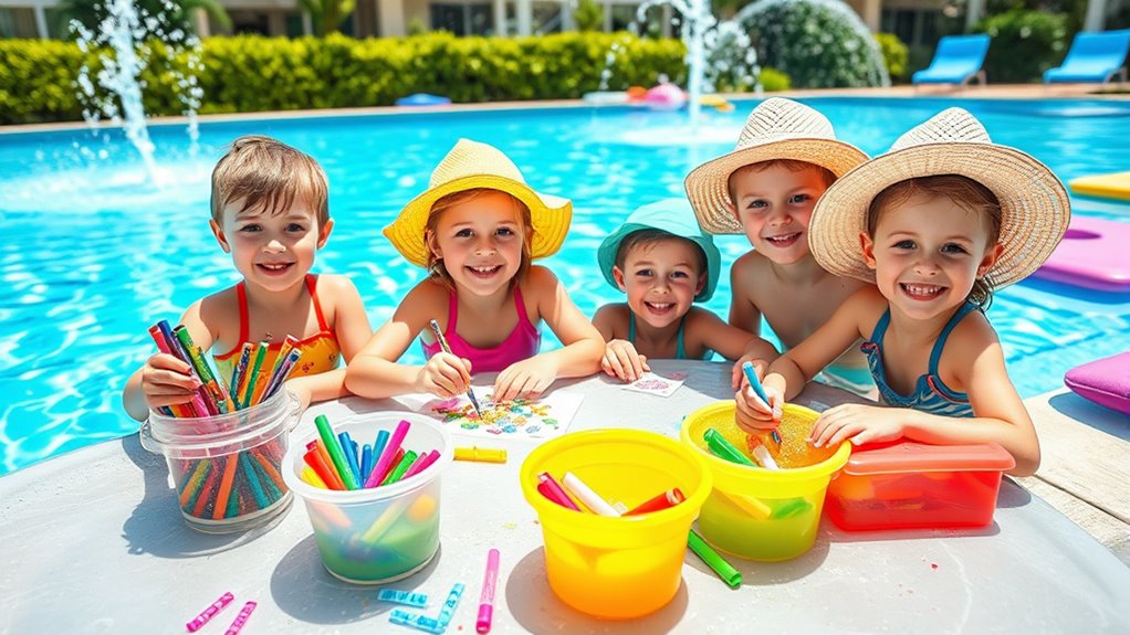 waterproof poolside craft activities