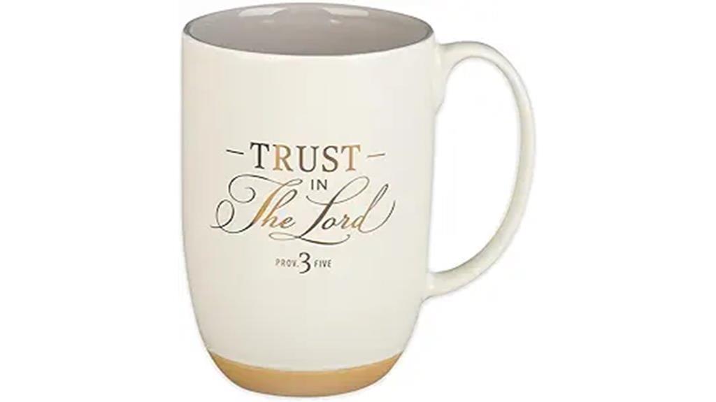 white ceramic bible mug