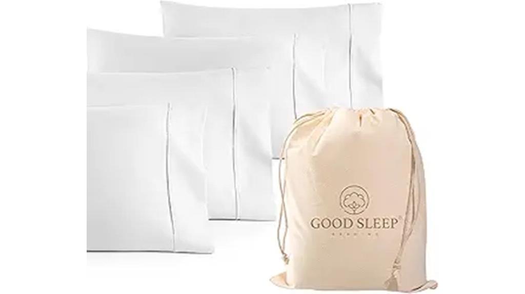 white egyptian cotton pillowcases