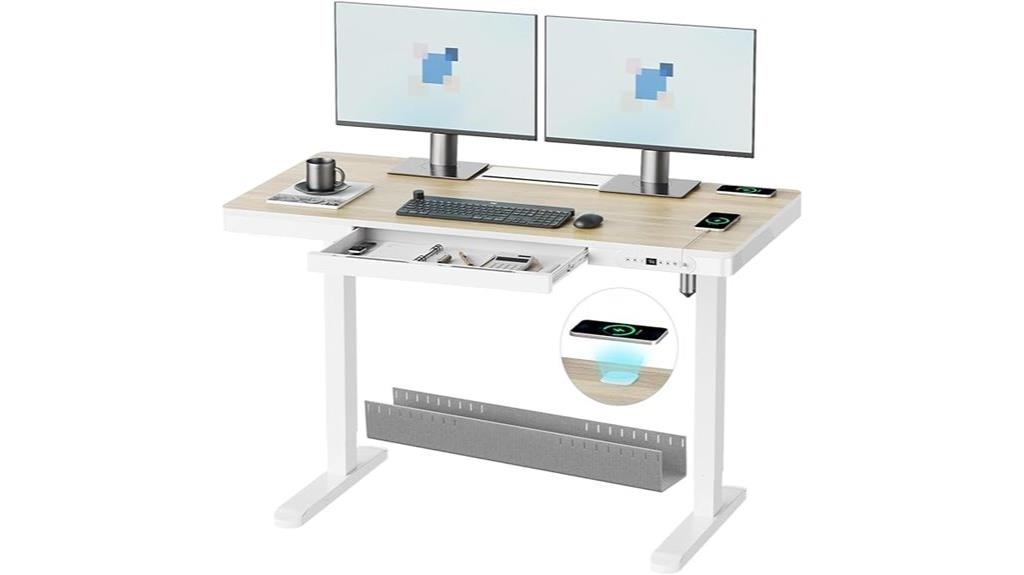 wireless desk with storage
