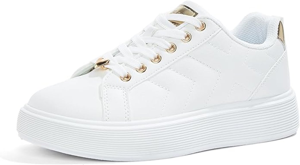 women s synthetic metallic sneakers