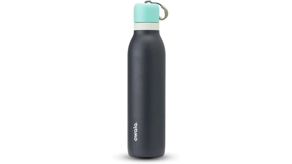 insulated blue stainless bottle
