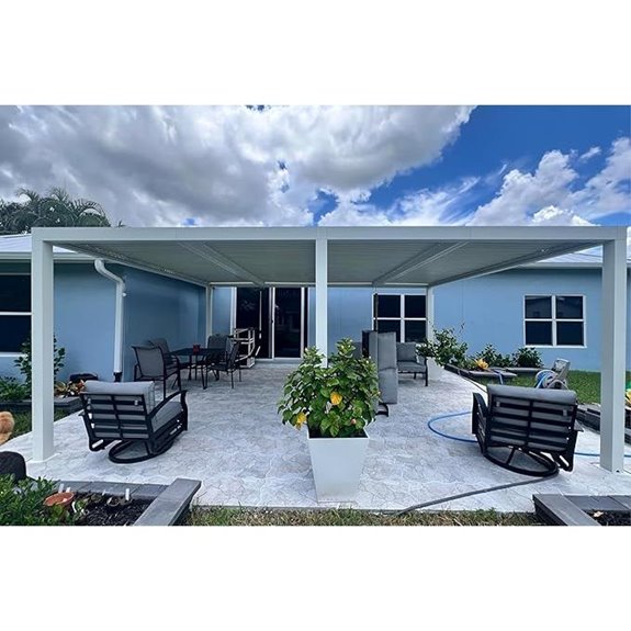 adjustable roof aluminum pergola