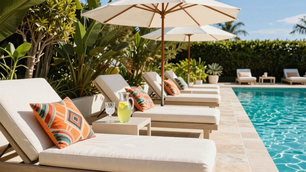 clutter free poolside organization