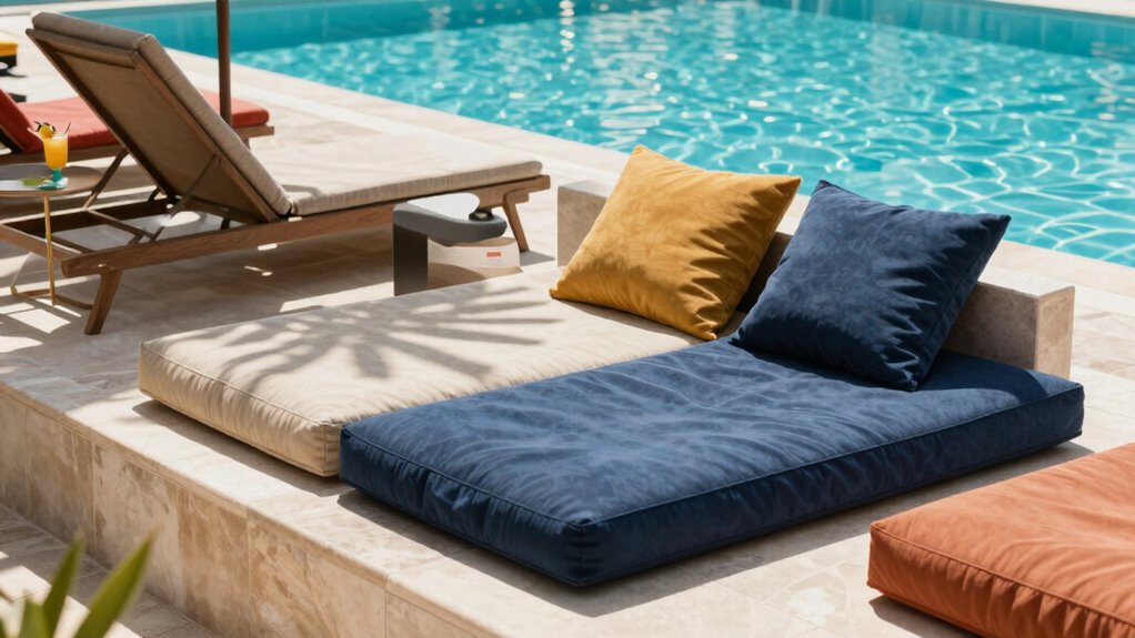 comfortable ergonomic poolside seating
