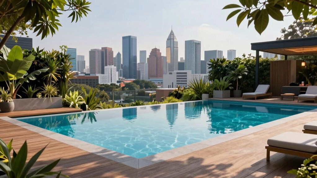 compact urban pool oasis