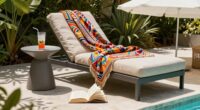 cozy poolside reading nook