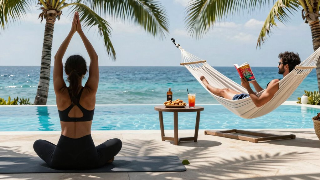 creative relaxation by poolside