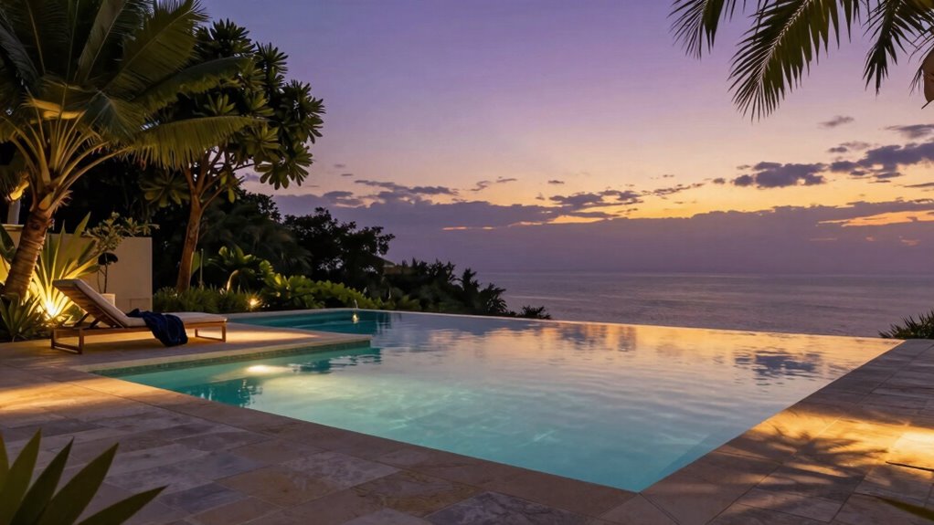 dramatic small infinity pool