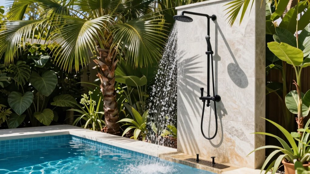 eco friendly luxurious outdoor shower