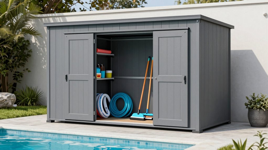 effective outdoor pool storage