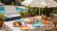 effortless poolside lunch setup