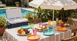 effortless poolside lunch setup