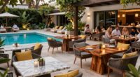 elegant outdoor pool entertainment