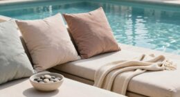 elegant poolside soft textures
