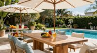 enhance poolside dining comfort