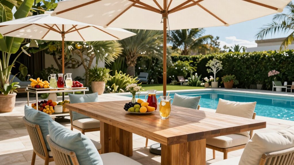 enhance poolside dining comfort