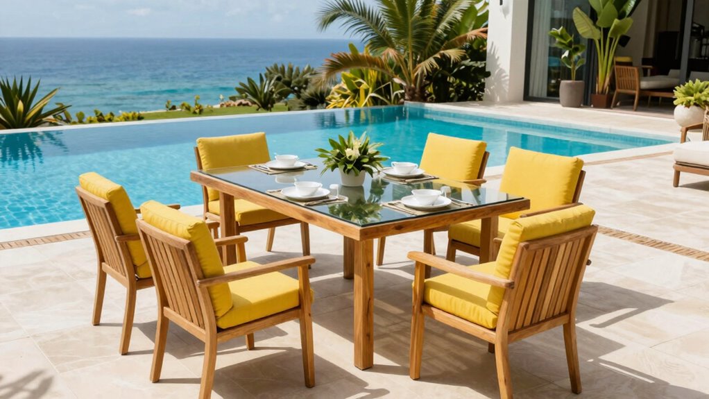 enhance poolside outdoor dining