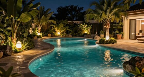 enhances poolside ambiance elegantly