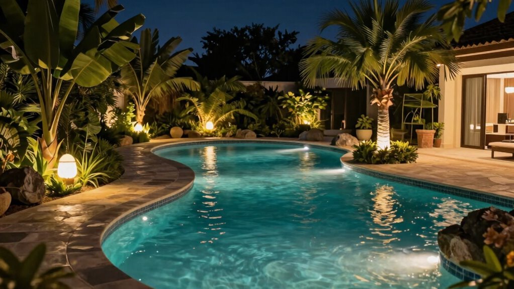 enhances poolside ambiance elegantly