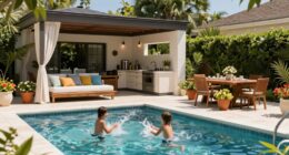 family friendly poolside design