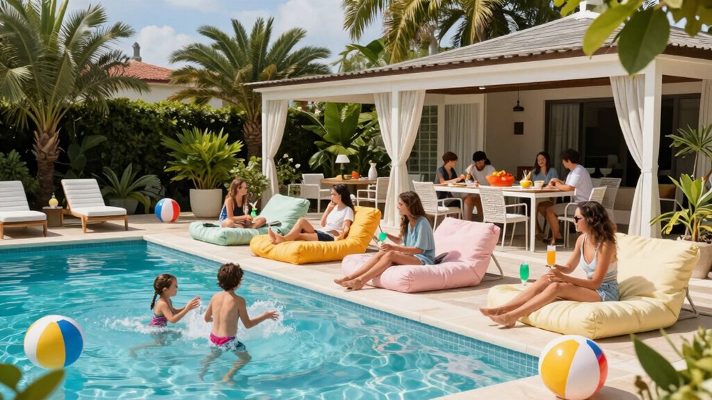 family friendly poolside oasis
