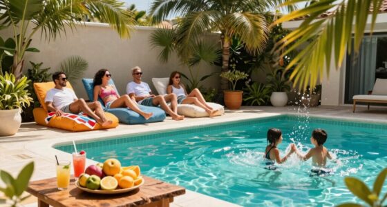 family fun by the pool