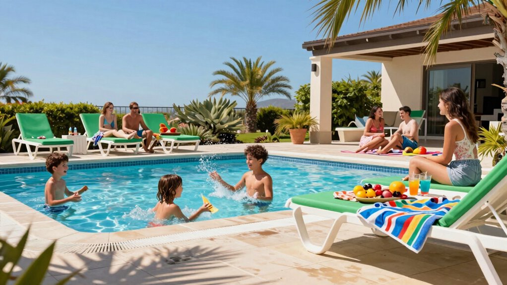 family fun poolside routine