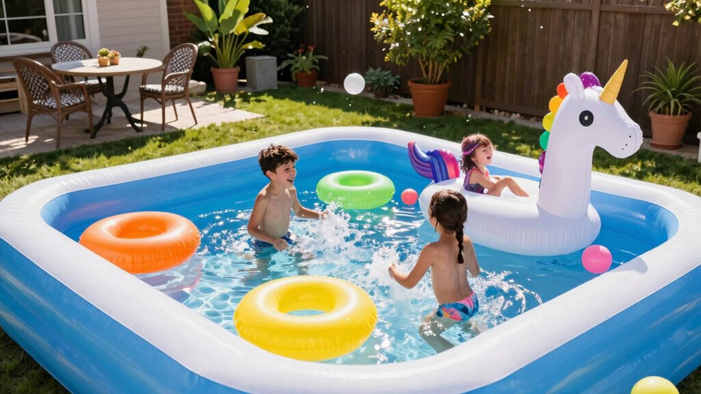floating pool game fun