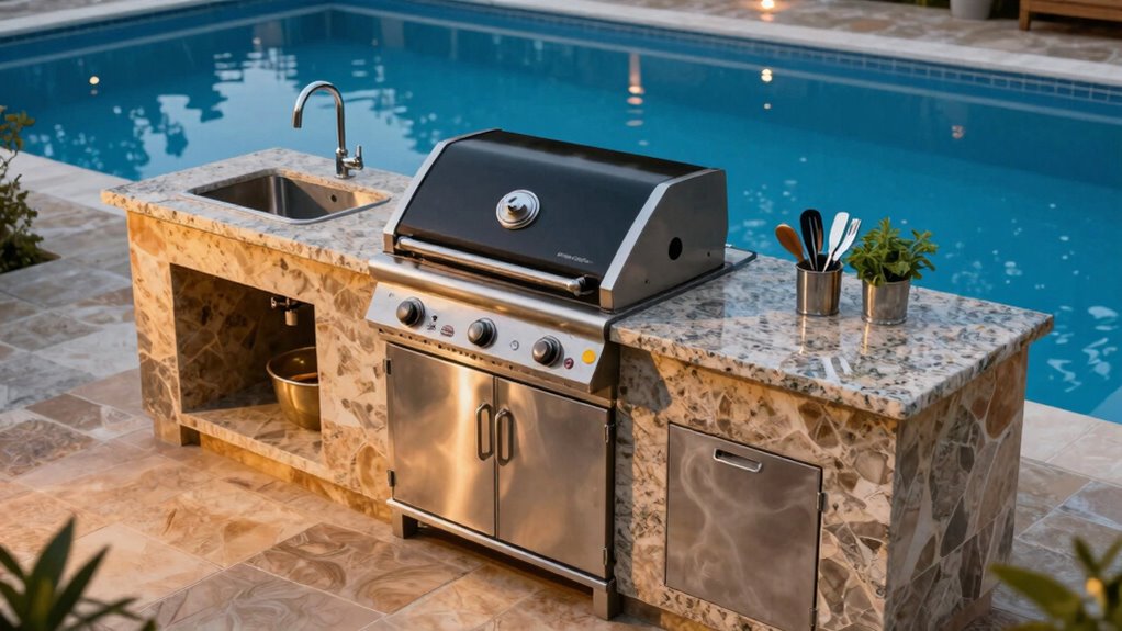 functional outdoor cooking space