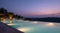glare free infinity pool lighting