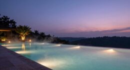 glare free infinity pool lighting