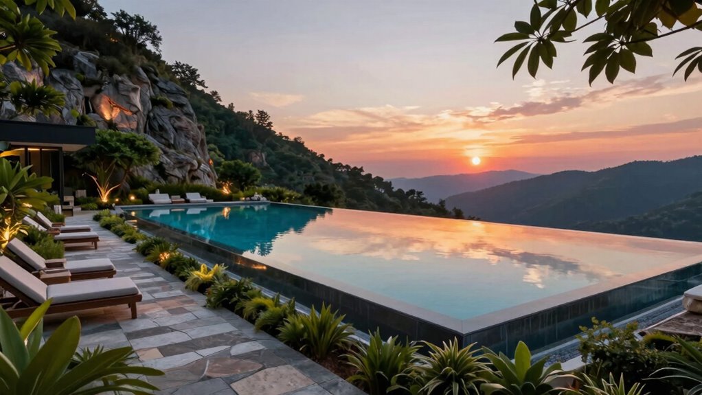 hillside infinity pool design