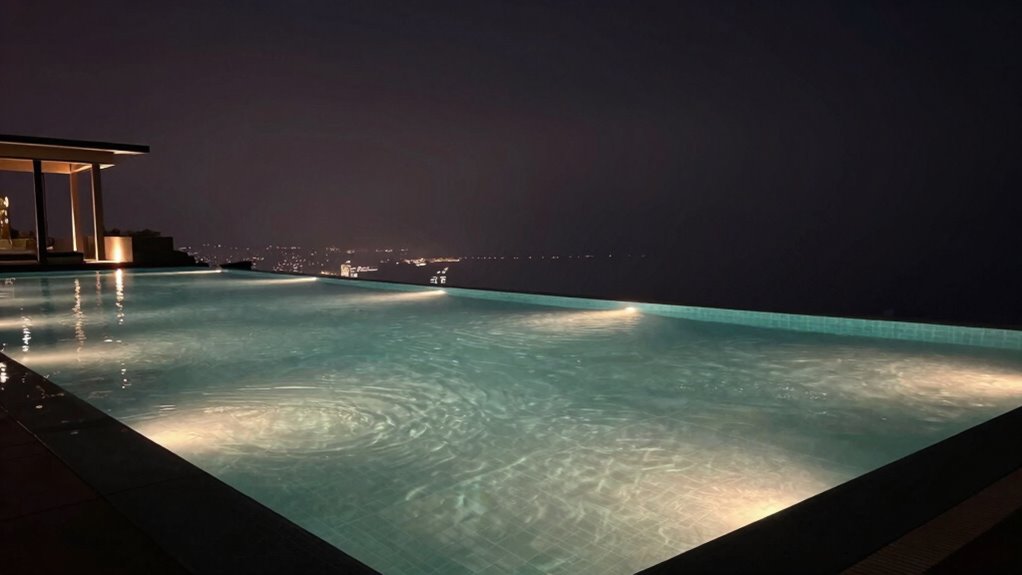 illuminated infinity pool magic