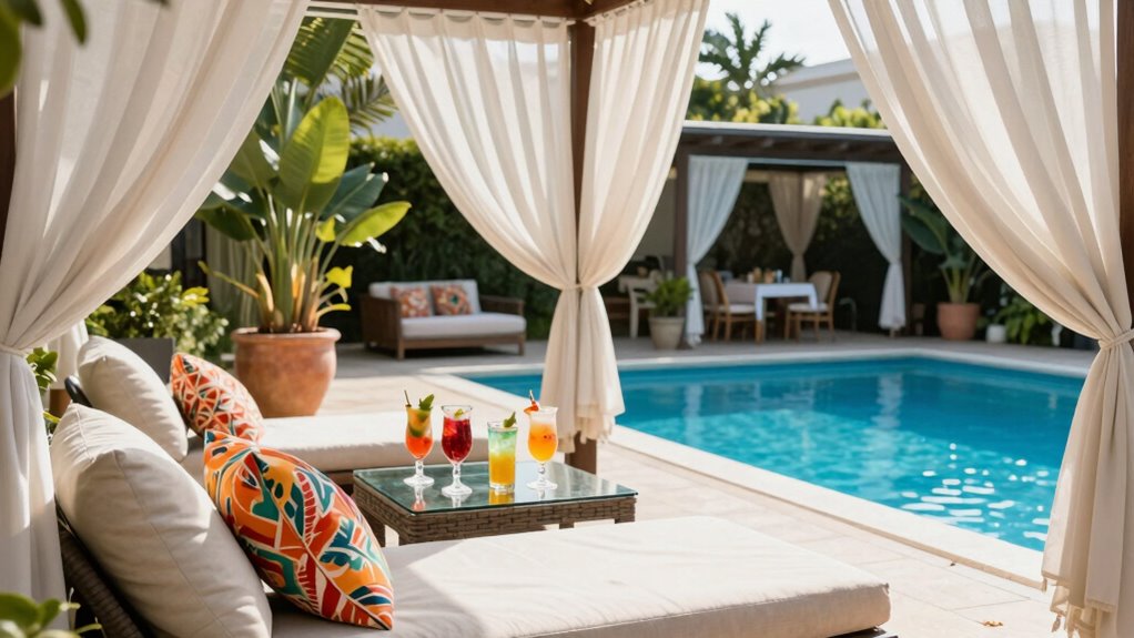 luxurious poolside dining experience