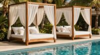 luxurious poolside relaxation