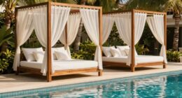 luxurious poolside relaxation
