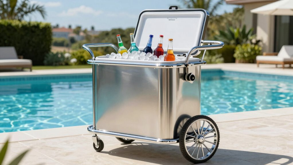 luxury pool cooler carts