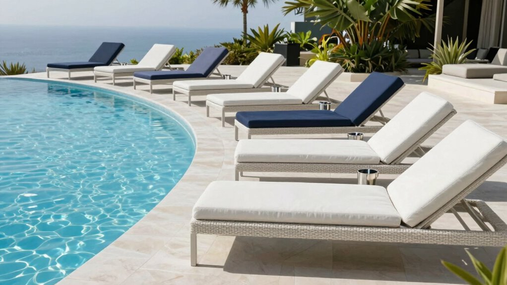 luxury pool loungers