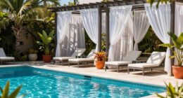 open air poolside retreats