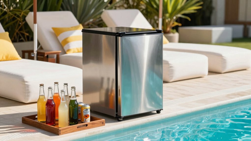 optimal poolside cooling arrangement