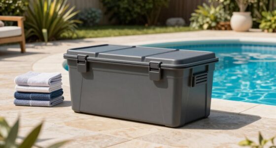 organized poolside storage solutions
