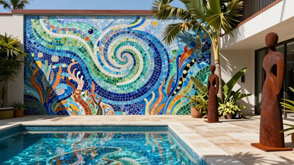 outdoor artwork enhances tranquility