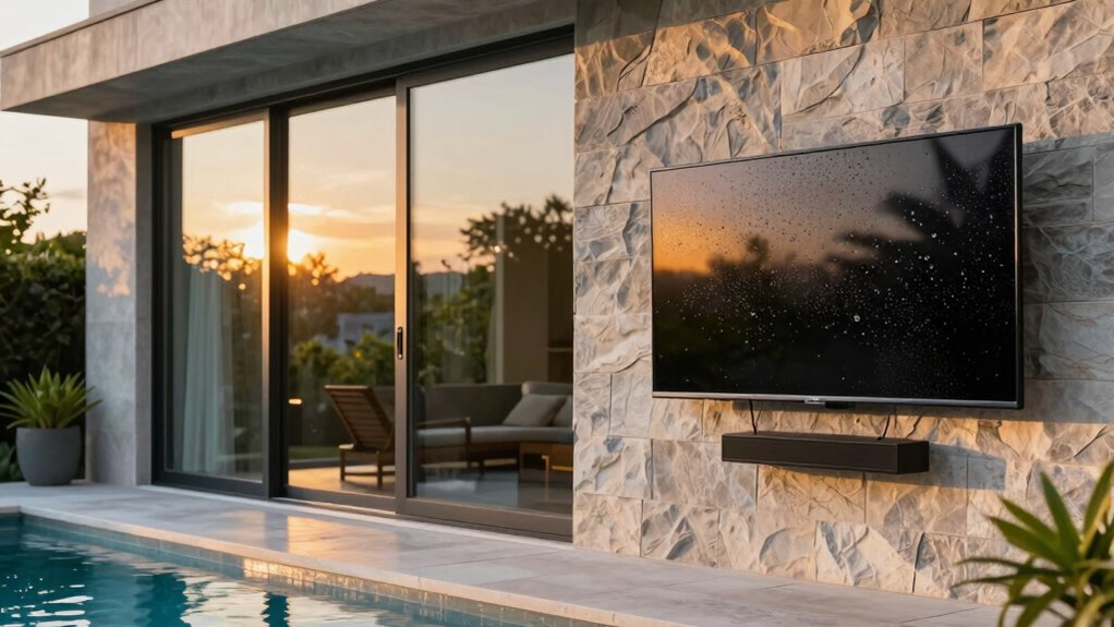 outdoor weatherproof entertainment setup