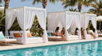 poolside cabanas organize gatherings