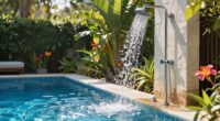 poolside outdoor shower enjoyment