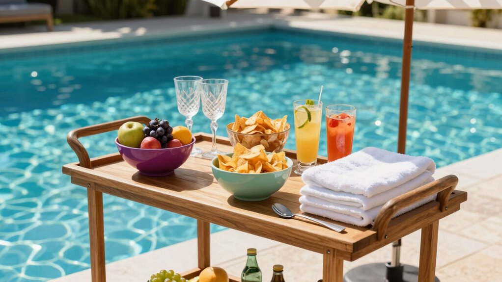 poolside snack station essentials