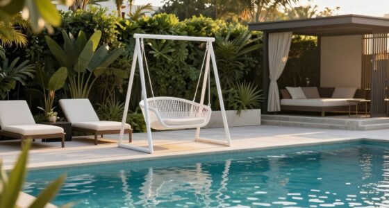 poolside swing chair suitability