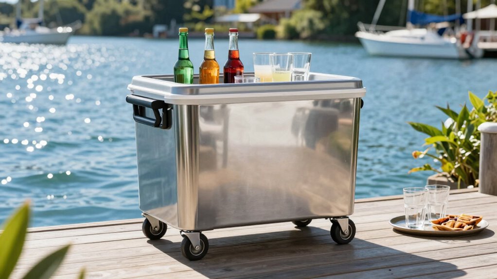 portable weather resistant cooler carts