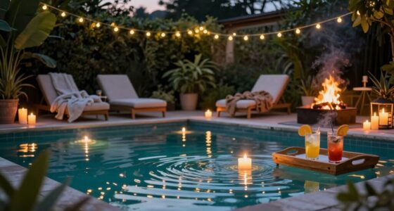 relaxing evening pool time